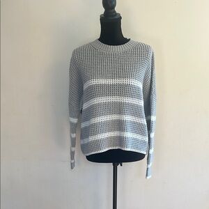 Chic Gray and White Women's Sweater